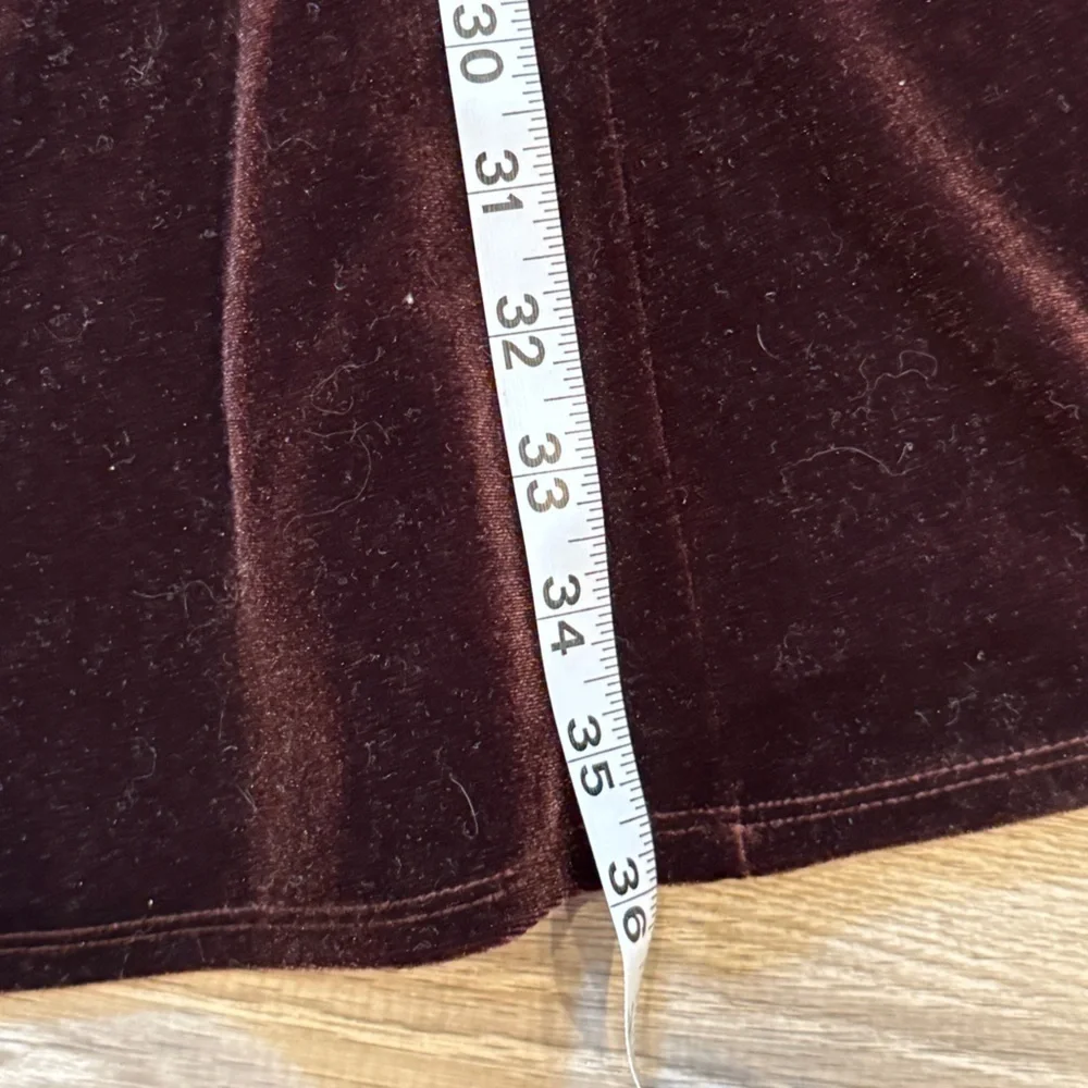 Velvet Chocolate Brown Skirt - Picture 4 of 4